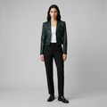 Women's Structured Utility Faux-Leather Jacket