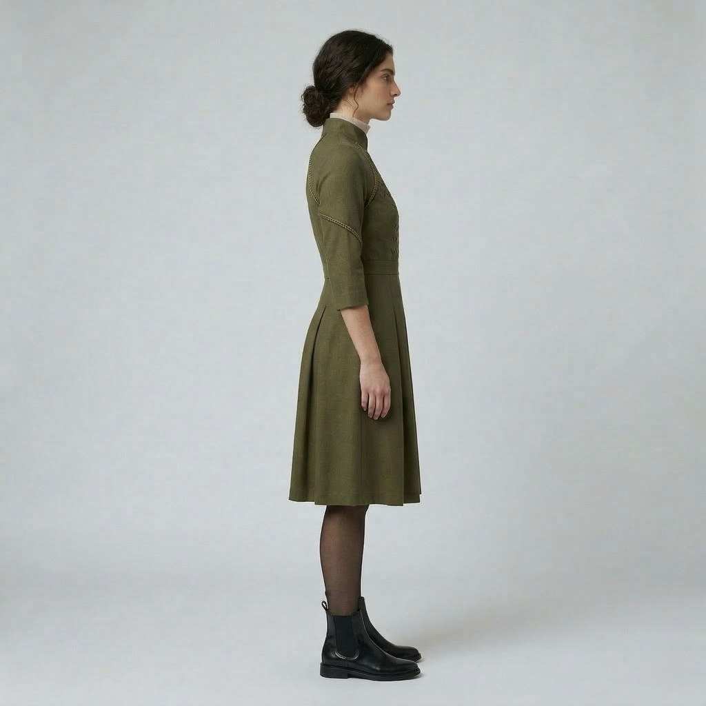 Women's Pleated Midi Dress