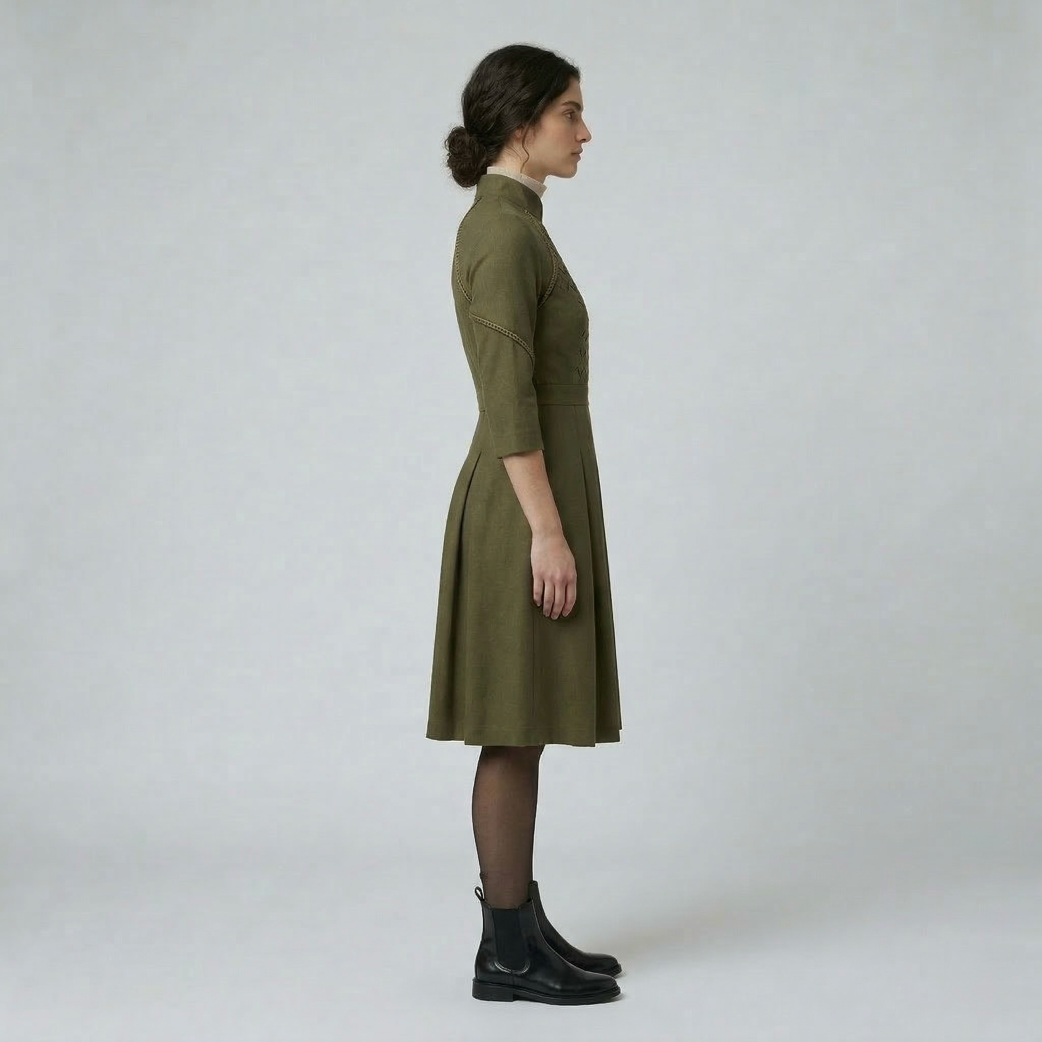 Women's Pleated Midi Dress