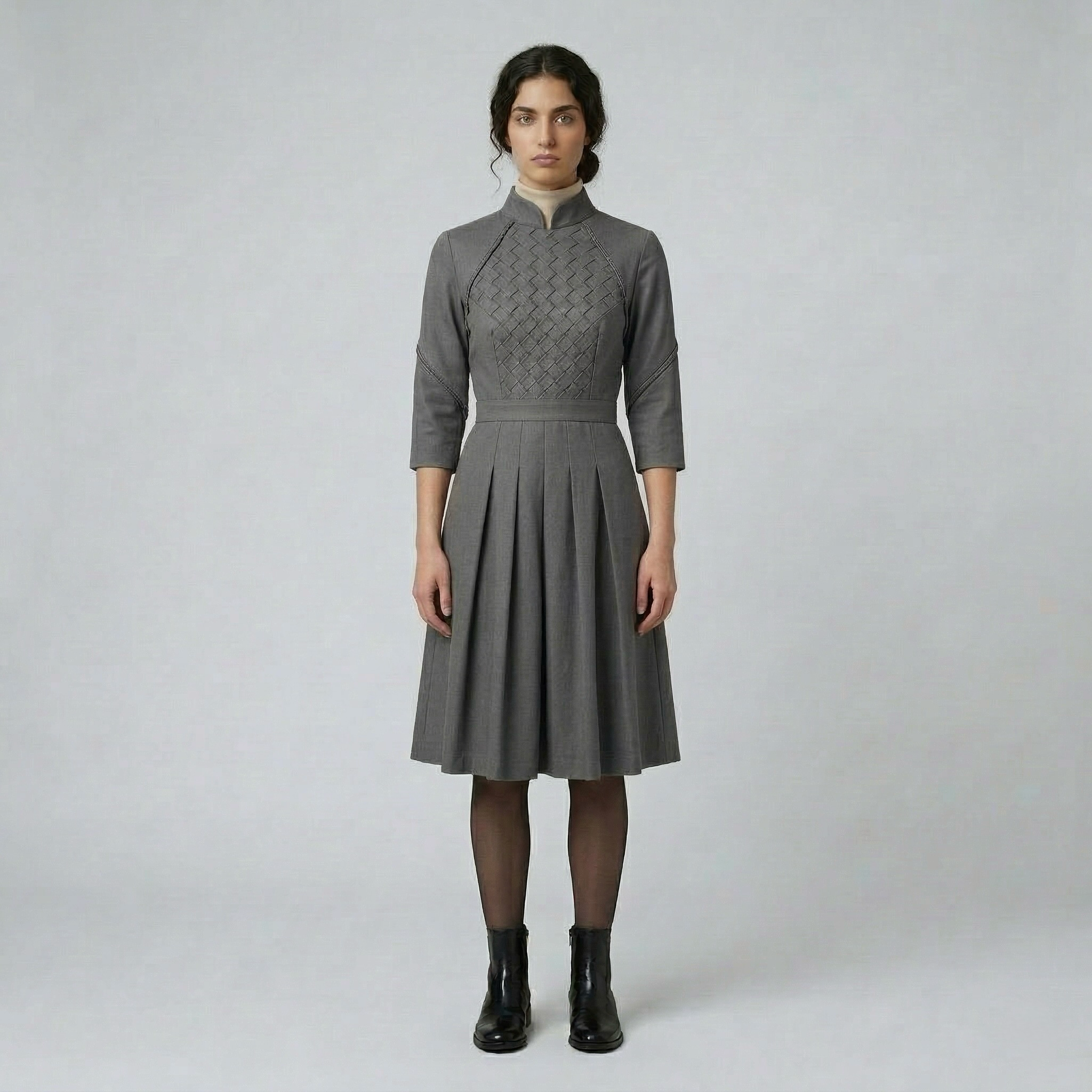 Women's Pleated Midi Dress