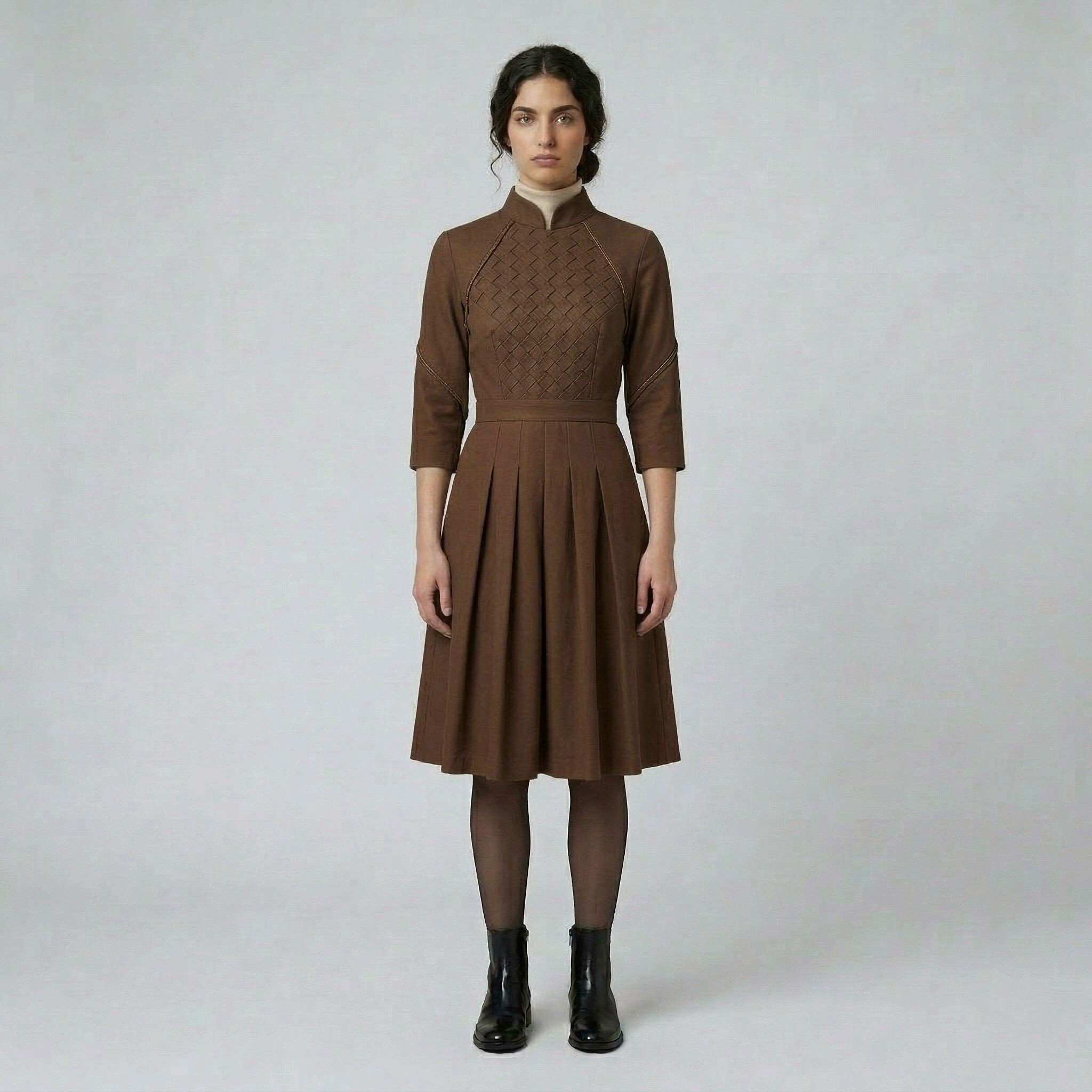 Women's Pleated Midi Dress