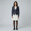 Women's Asymmetric Wrap Faux-Leather Jacket