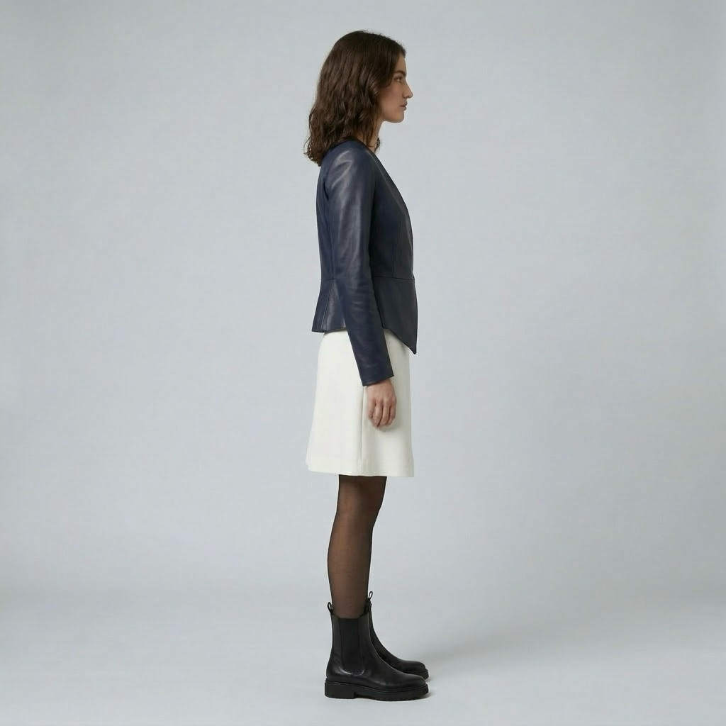 Women's Asymmetric Wrap Faux-Leather Jacket
