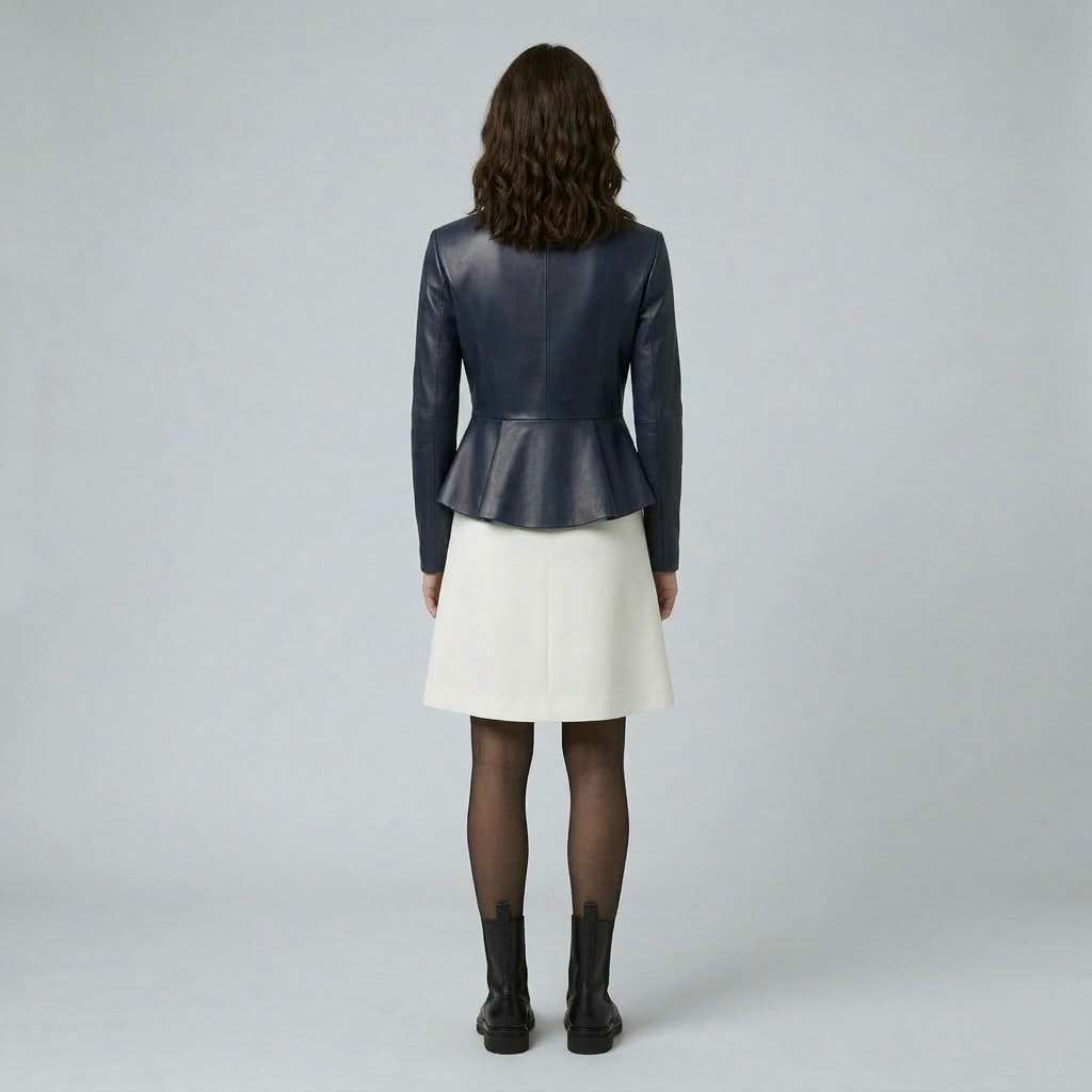 Women's Asymmetric Wrap Faux-Leather Jacket