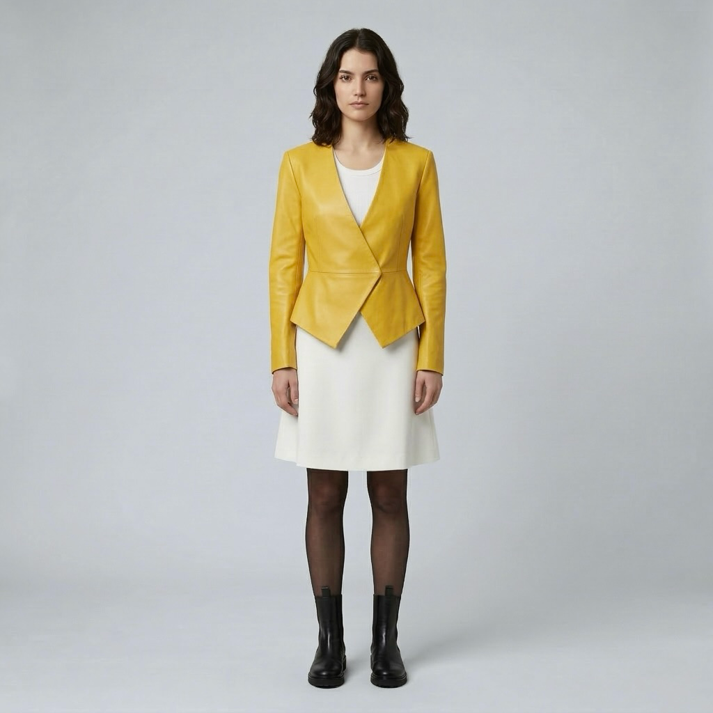 Women's Asymmetric Wrap Faux-Leather Jacket