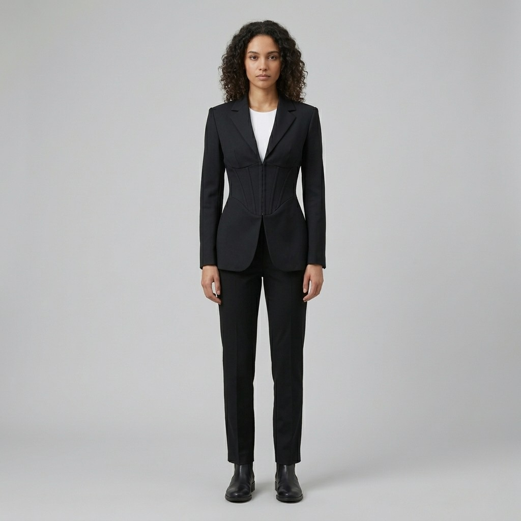Women's Corset-Panel Blazer