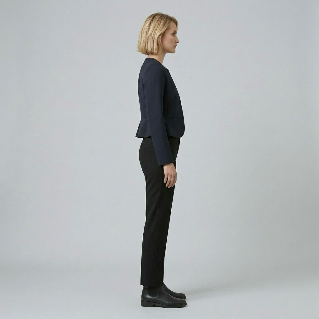 Women's Cropped Button Jacket