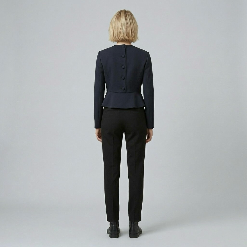 Women's Cropped Button Jacket