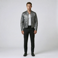 Men's Seam-Detail Moto Jacket