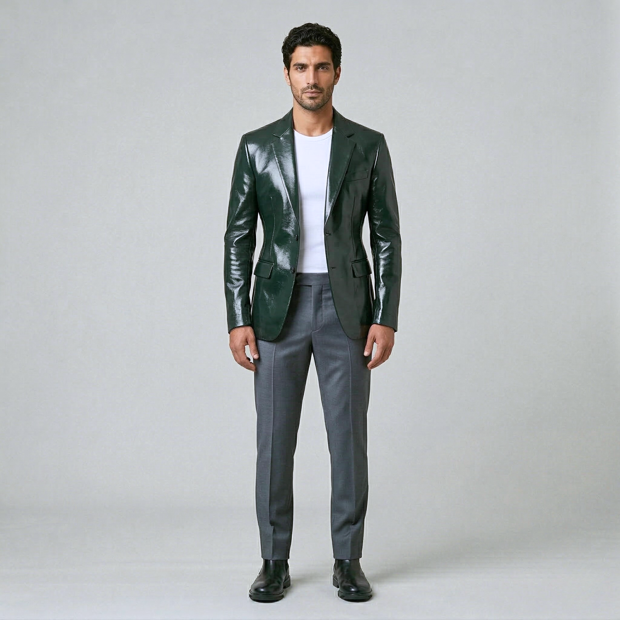 Men's Glossy Statement Blazer