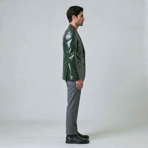 Men's Glossy Statement Blazer