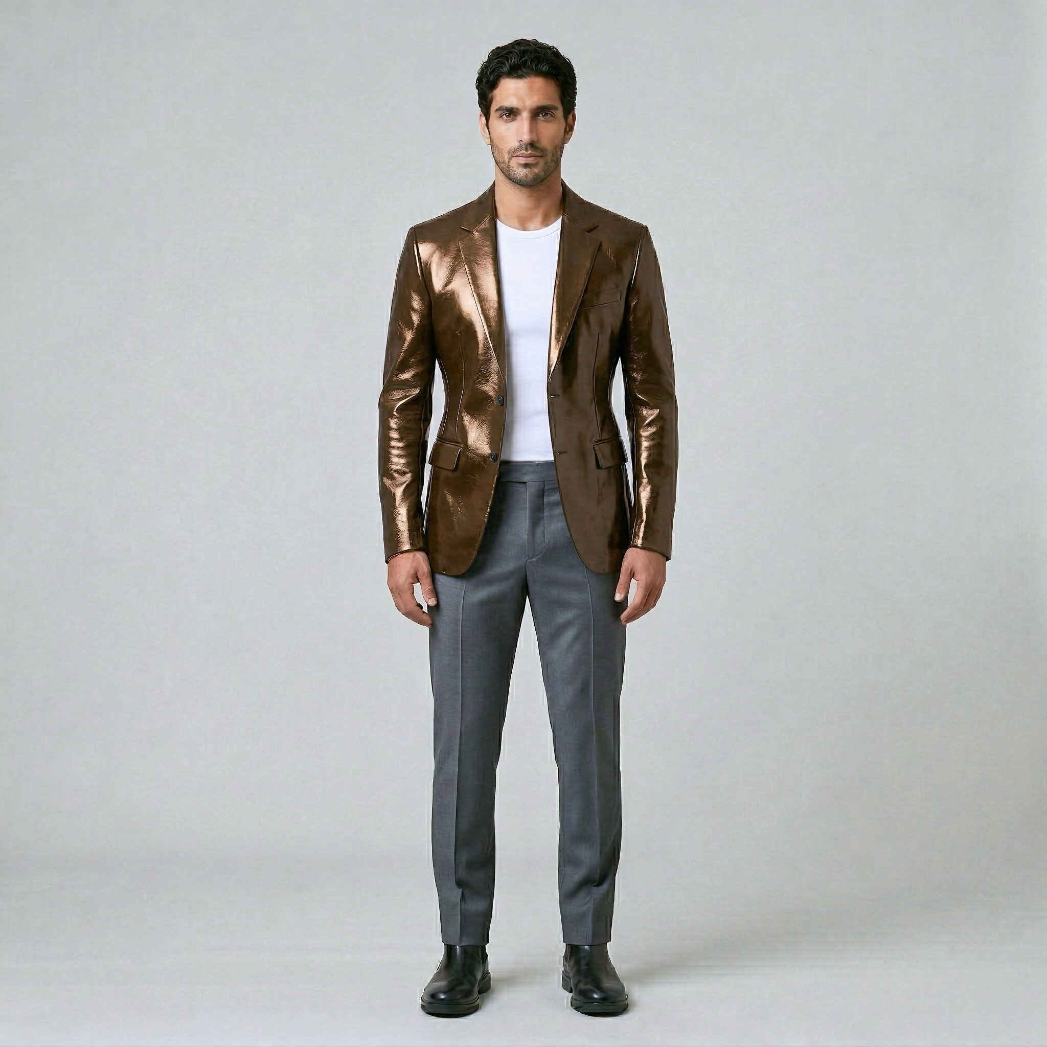 Men's Glossy Statement Blazer