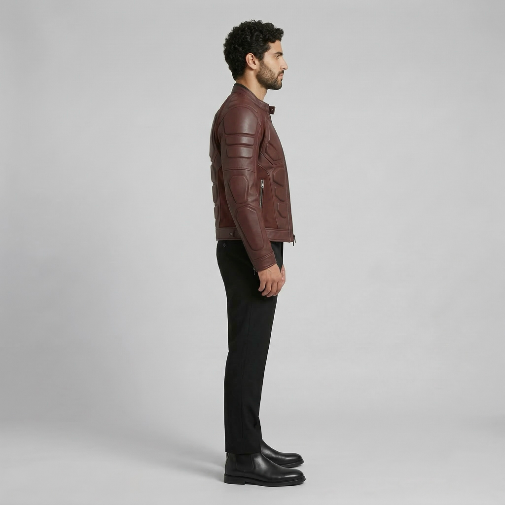Men's Segmented Panel Moto Jacket