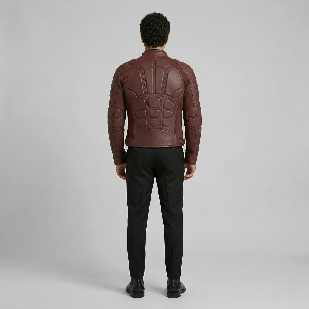 Men's Segmented Panel Moto Jacket