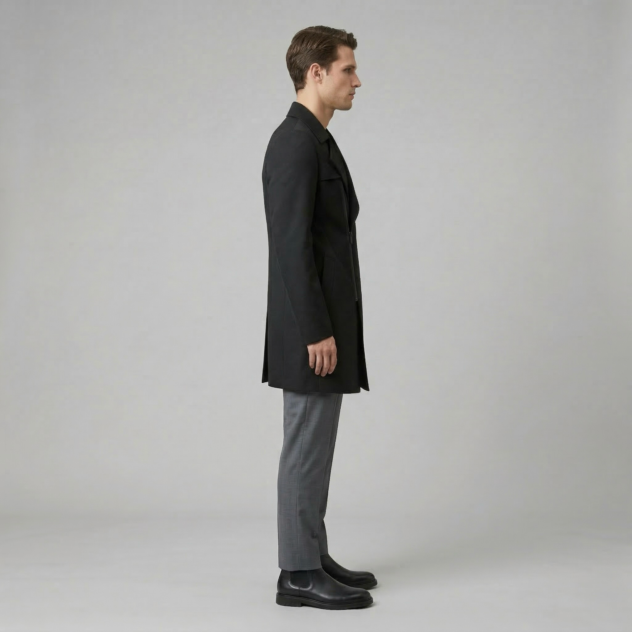 Men's Asymmetric Overcoat