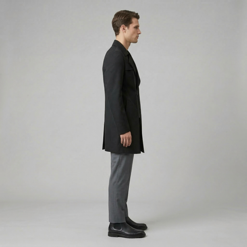 Men's Asymmetric Overcoat