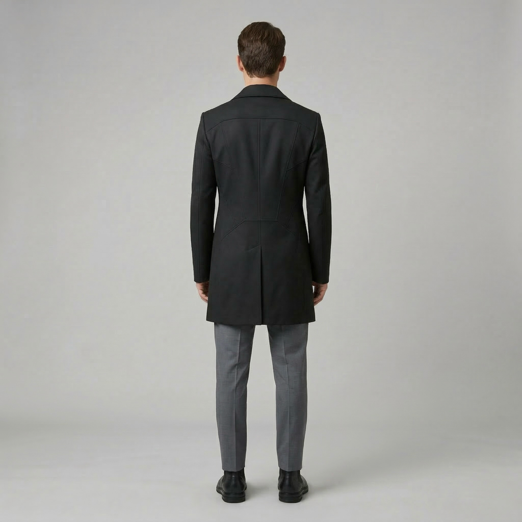 Men's Asymmetric Overcoat
